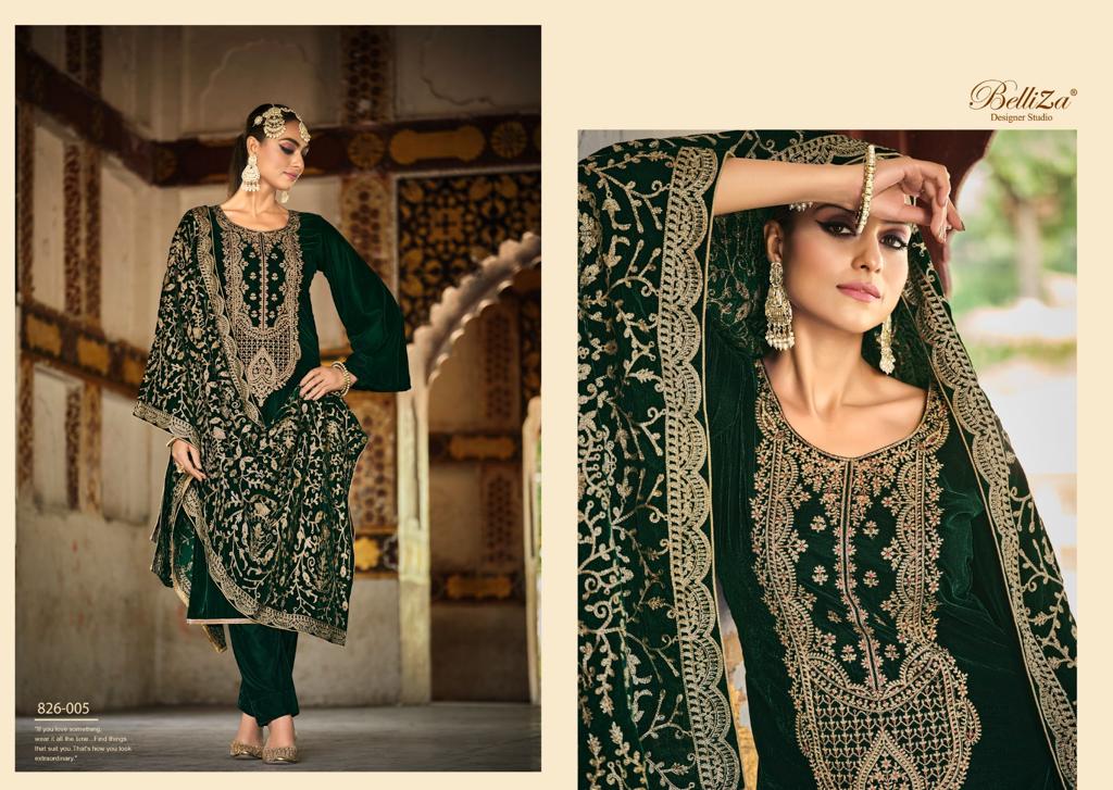 Belliza Nagina Heavy Embroidered Dress Material Collection
